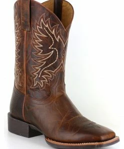 Rank 45 Men's Xero Gravity Embroidered Performance Boots - Square Toe Brown -Rank 45 shop 2000210296 200 P1 1