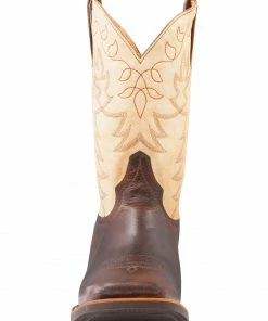 Rank 45 Men's Xero Gravity Embroidered Montana Performance Boots - Square Toe Brown -Rank 45 shop 2000210297 200 FT
