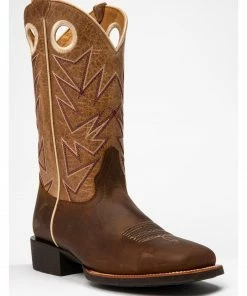 Rank 45 Men's Sheridan Western Boots - Broad Square Toe Chocolate