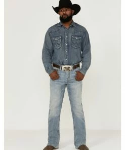 Rank 45 Men's Scoreline 4-Way Performance Stretch Slim Fit Bootcut Jeans 