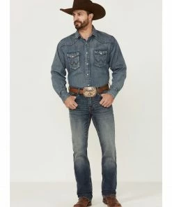 Rank 45 Men's Sidewinder 4-Way Performance Stretch Slim Fit Straight Jeans  Blue