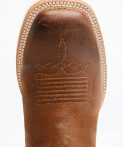 Rank 45 Men's Clements Western Boots - Broad Square Toe Tan -Rank 45 shop 2000309777 280 P6