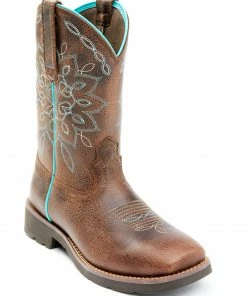 Rank 45 Women's Zenith Performance Western Boots - Broad Square Toe Brown -Rank 45 shop 2000324616 200 P1 1