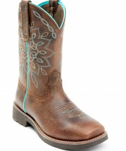 Rank 45 Women's Zenith Performance Western Boots - Broad Square Toe Brown