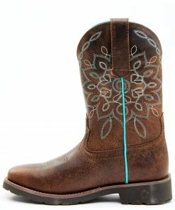 Rank 45 Women's Zenith Performance Western Boots - Broad Square Toe Brown -Rank 45 shop 2000324616 200 P4