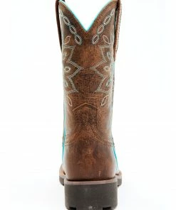 Rank 45 Women's Zenith Performance Western Boots - Broad Square Toe Brown -Rank 45 shop 2000324616 200 P5