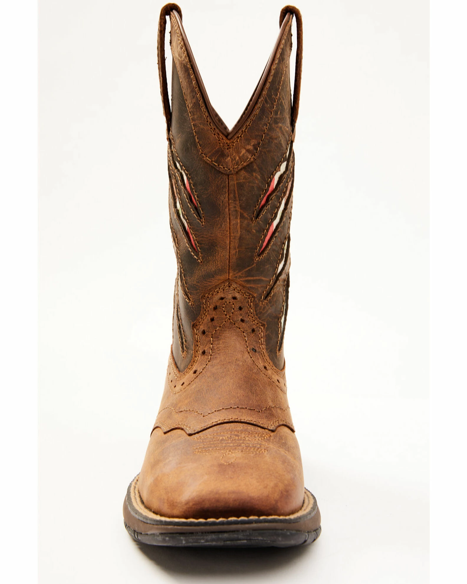 Rank 45 Women's Xero Gravity Lite Mexican Flag Western Boots - Wide Square Toe Brown 6 Rank 45 Women's Xero Gravity Lite Mexican Flag Western Boots - Wide Square Toe Brown - Image 4