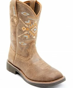 Rank 45 Women's Aquinnah Western Boots - Broad Square Toe Brown