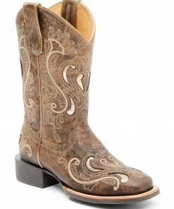 Rank 45 Women's Melody Western Boots - Wide Square Toe Tan