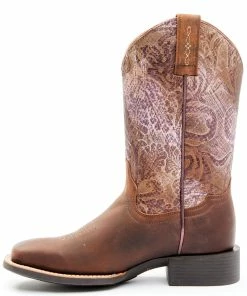 Rank 45 Women's Antiquity Western Boots - Wide Square Toe Brown -Rank 45 shop 2000346375 200 P3