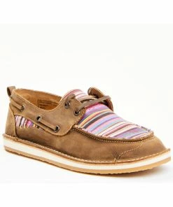Rank 45 Women's Woven Stripe Casual Shoes - Moc Toe Multi