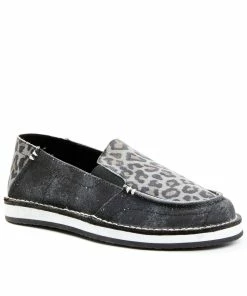 Rank 45 Women's Leopard Casual Slip-On Shoe - Round Toe  Grey -Rank 45 shop 2000350215 020 P1