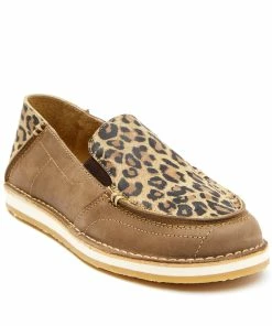 Rank 45 Women's Leopard Casual Slip-On Shoe - Round Toe  Grey -Rank 45 shop 2000350215 280 P1 1