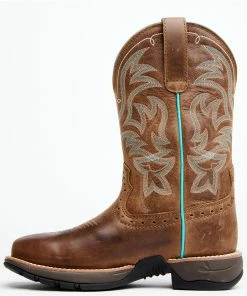Rank 45 Women's Tabacco Brown Charlize Waterproof Full-Grain Performance Western Boot - Wide Square Toe  -Rank 45 shop 2000350488 200 P3