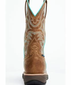 Rank 45 Women's Tabacco Brown Charlize Waterproof Full-Grain Performance Western Boot - Wide Square Toe  -Rank 45 shop 2000350488 200 P5