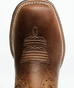 Rank 45 Women's Tabacco Brown Charlize Waterproof Full-Grain Performance Western Boot - Wide Square Toe  -Rank 45 shop 2000350488 200 P6