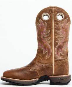 Rank 45 Women's Tabacco Brown Evryn Waterproof Full-Grain Performance Western Boot - Wide Square Toe  -Rank 45 shop 2000350491 200 P3