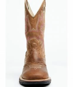 Rank 45 Women's Tabacco Brown Evryn Waterproof Full-Grain Performance Western Boot - Wide Square Toe  -Rank 45 shop 2000350491 200 P4