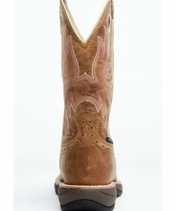 Rank 45 Women's Tabacco Brown Evryn Waterproof Full-Grain Performance Western Boot - Wide Square Toe  -Rank 45 shop 2000350491 200 P5