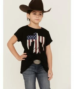 Rank 45 Girls' American Eagle Graphic Tee Black