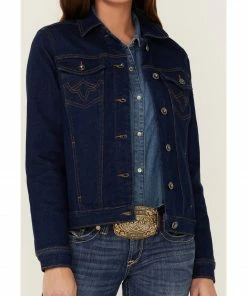 Rank 45 Women's Signature Denim Pocket Stitch Rancher Jacket Medium Wash 10 Rank 45 Women's Signature Denim Pocket Stitch Rancher Jacket Medium Wash -Rank 45 shop 2000358176 414 P3