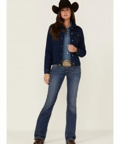 Rank 45 Women's Signature Denim Pocket Stitch Rancher Jacket Medium Wash 12 Rank 45 Women's Signature Denim Pocket Stitch Rancher Jacket Medium Wash -Rank 45 shop 2000358176 414 P5