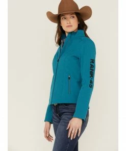 Rank 45 Women's Soft Shell Logo Riding Jacket Teal -Rank 45 shop 2000358177 442 P1 1