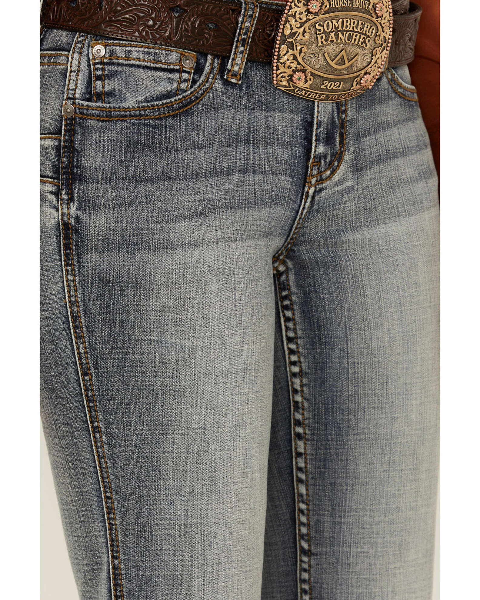 Rank 45 Women's Medium Wash Mid Rise Bootcut Riding Jeans 4 Rank 45 Women's Medium Wash Mid Rise Bootcut Riding Jeans - Image 2