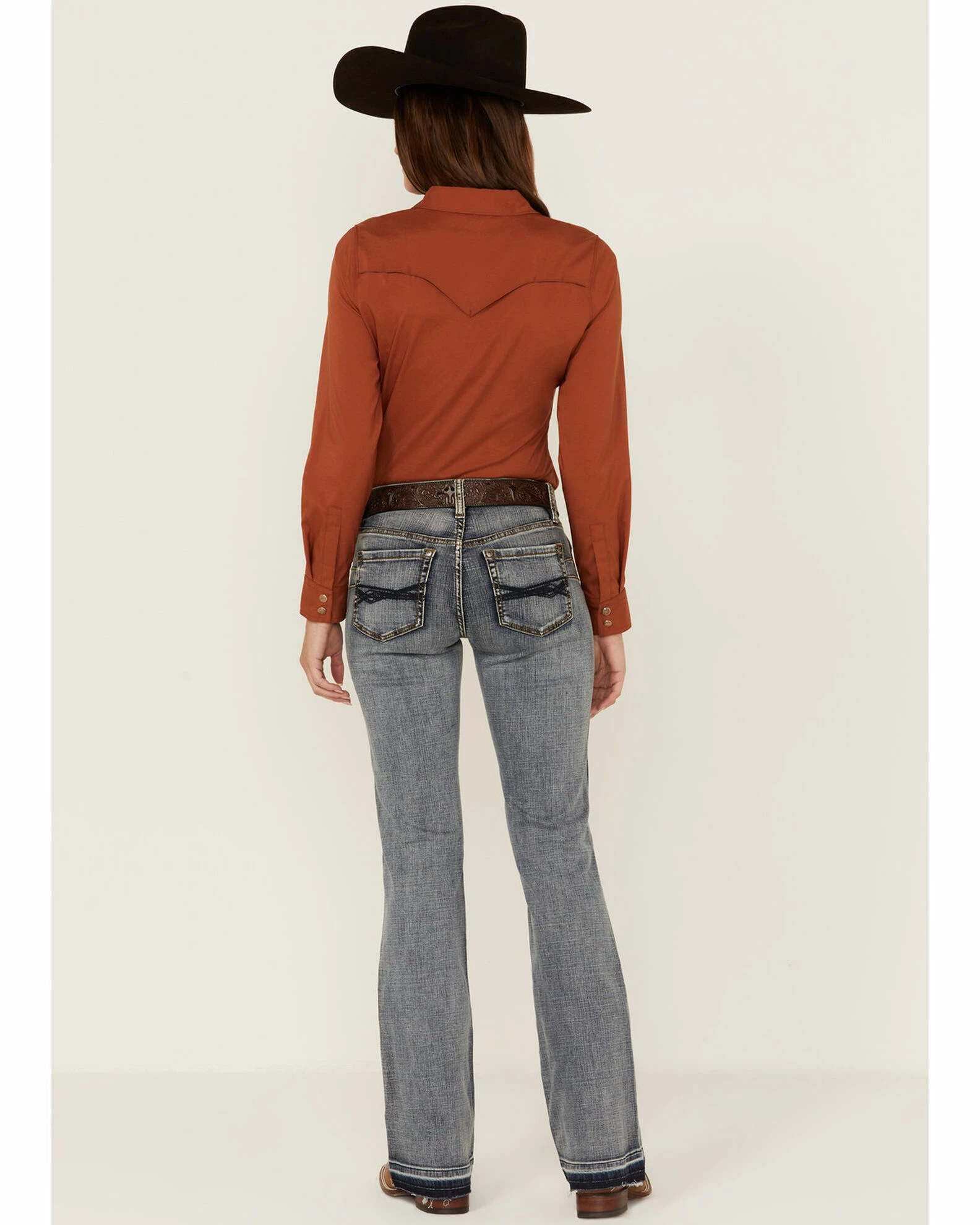 Rank 45 Women's Medium Wash Mid Rise Bootcut Riding Jeans 5 Rank 45 Women's Medium Wash Mid Rise Bootcut Riding Jeans - Image 3