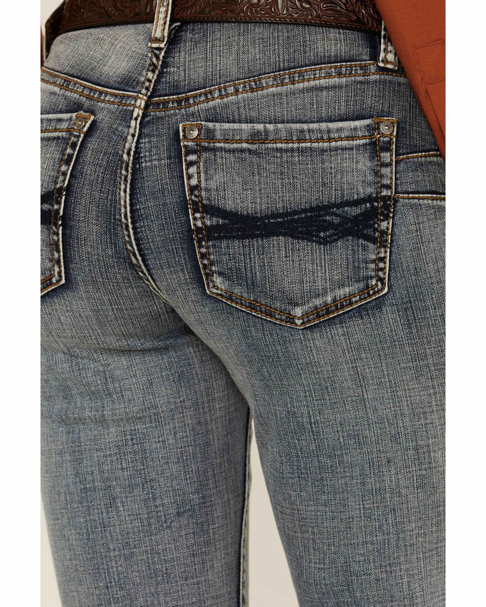 Rank 45 Women's Medium Wash Mid Rise Bootcut Riding Jeans 6 Rank 45 Women's Medium Wash Mid Rise Bootcut Riding Jeans - Image 4
