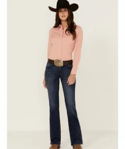 Rank 45 Women's Dark Wash Mid Rise Bootcut Riding Jeans -Rank 45 shop 2000358179 416 P1 1