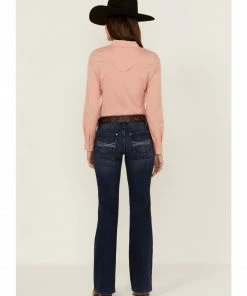 Rank 45 Women's Dark Wash Mid Rise Bootcut Riding Jeans -Rank 45 shop 2000358179 416 P3