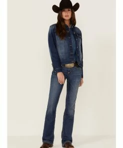 Rank 45 Women's Signature Dark Denim Rancher Jacket Dark Wash -Rank 45 shop 2000358181 416 P4