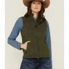 Rank 45 Women's Southwestern Print Softshell Riding Vest Olive -Rank 45 shop 2000358183 341 P1