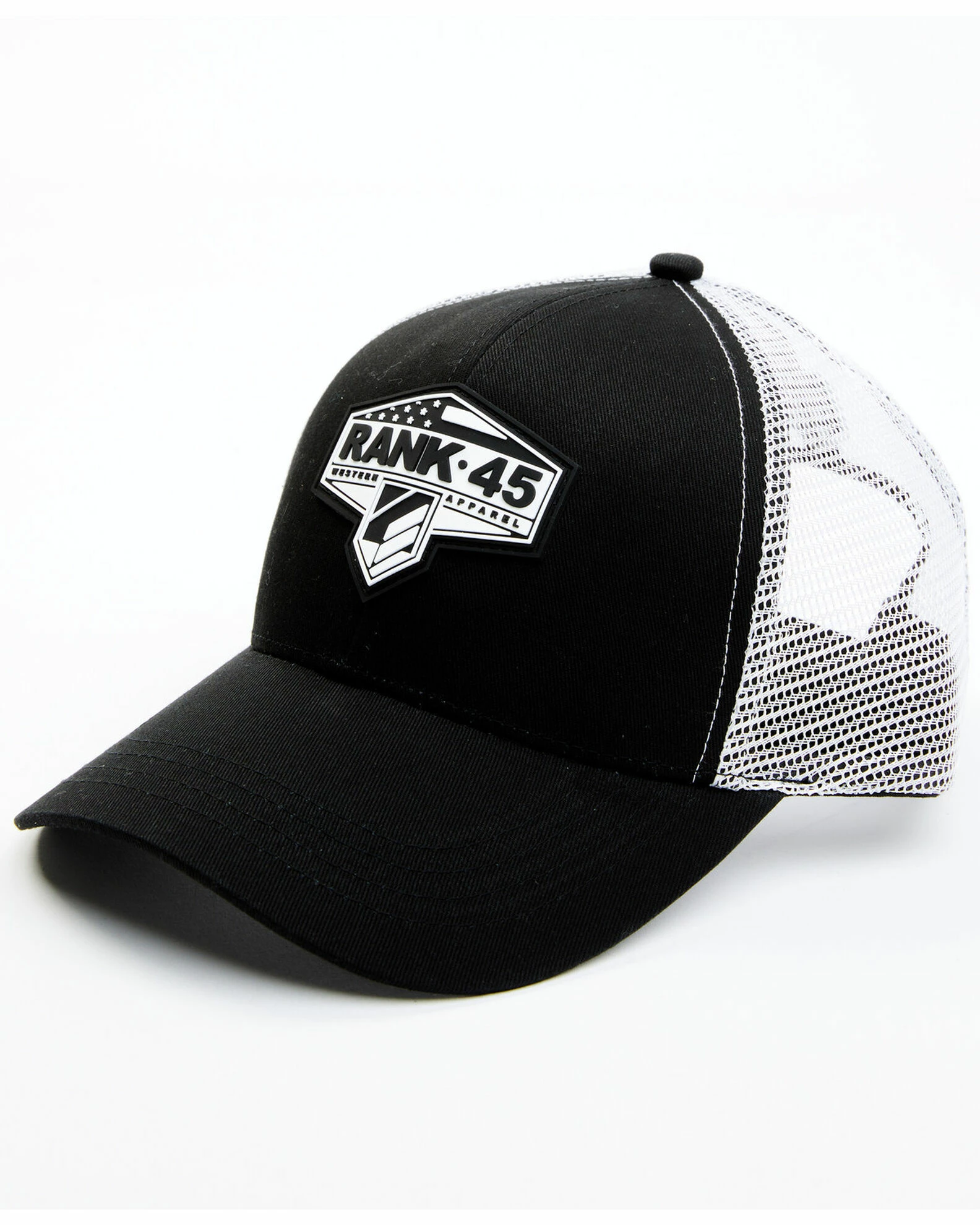 Rank 45 Men's Grey Flag Shield Graphic Mesh-Back Ball Cap 3 Rank 45 Men's Grey Flag Shield Graphic Mesh-Back Ball Cap
