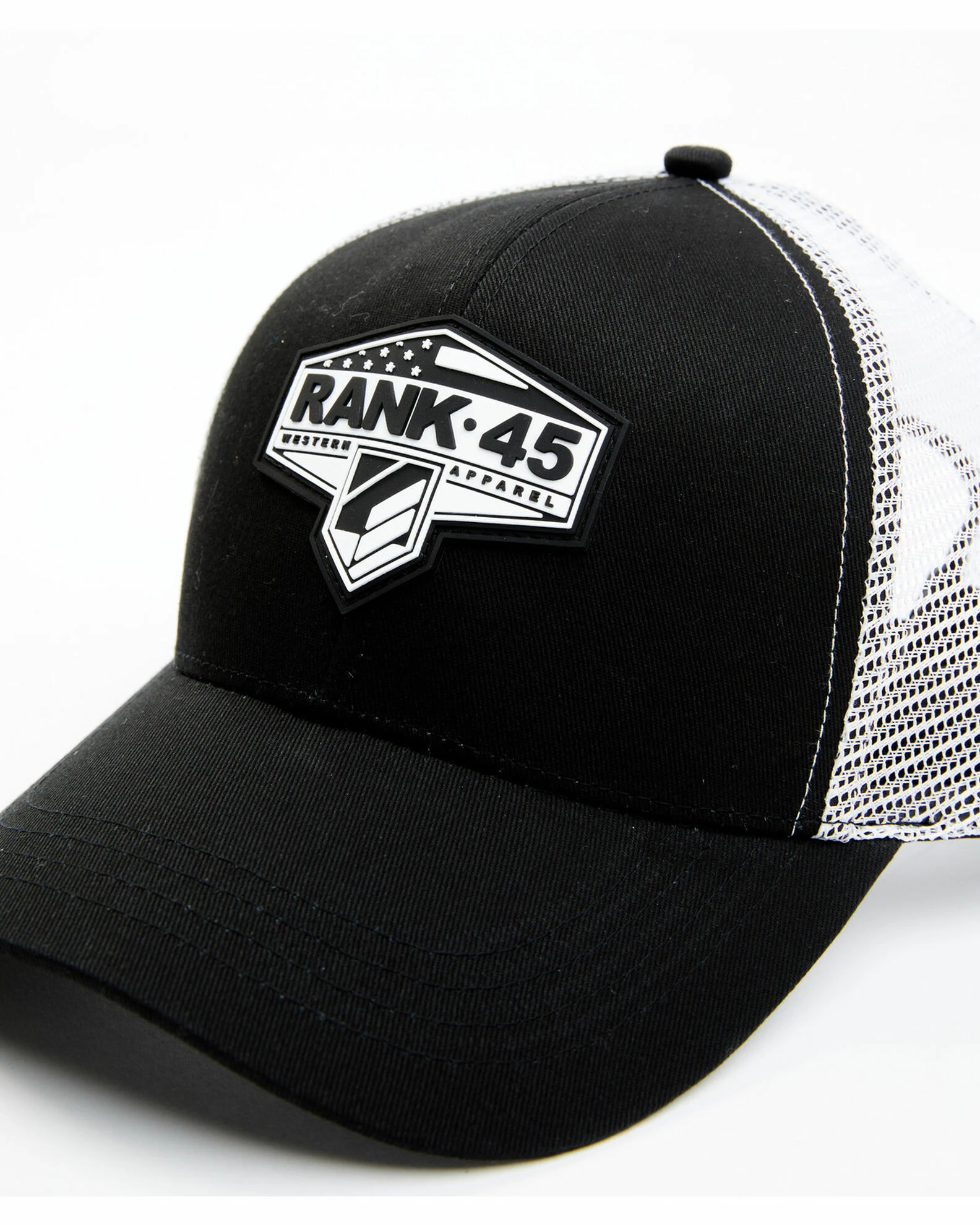 Rank 45 Men's Grey Flag Shield Graphic Mesh-Back Ball Cap 4 Rank 45 Men's Grey Flag Shield Graphic Mesh-Back Ball Cap - Image 2