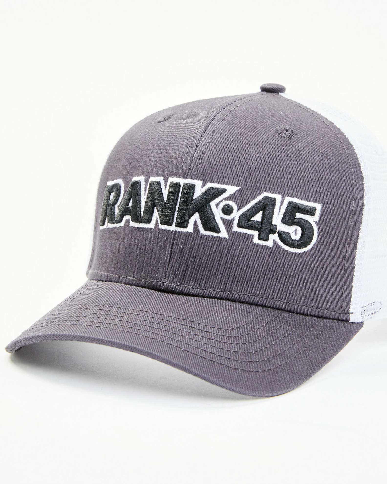 Rank 45 Men's Grey Embroidered Logo Mesh-Back Ball Cap 3 Rank 45 Men's Grey Embroidered Logo Mesh-Back Ball Cap