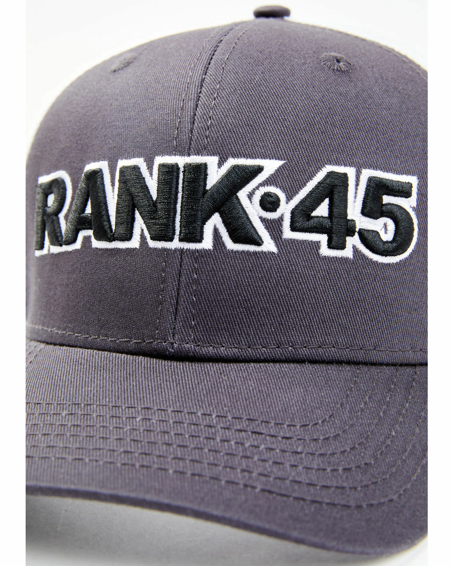 Rank 45 Men's Grey Embroidered Logo Mesh-Back Ball Cap 4 Rank 45 Men's Grey Embroidered Logo Mesh-Back Ball Cap - Image 2