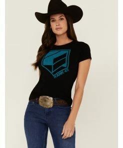 Rank 45 Women's Logo Graphic Black Tee