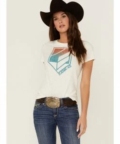 Rank 45 Women's Logo White Graphic Tee