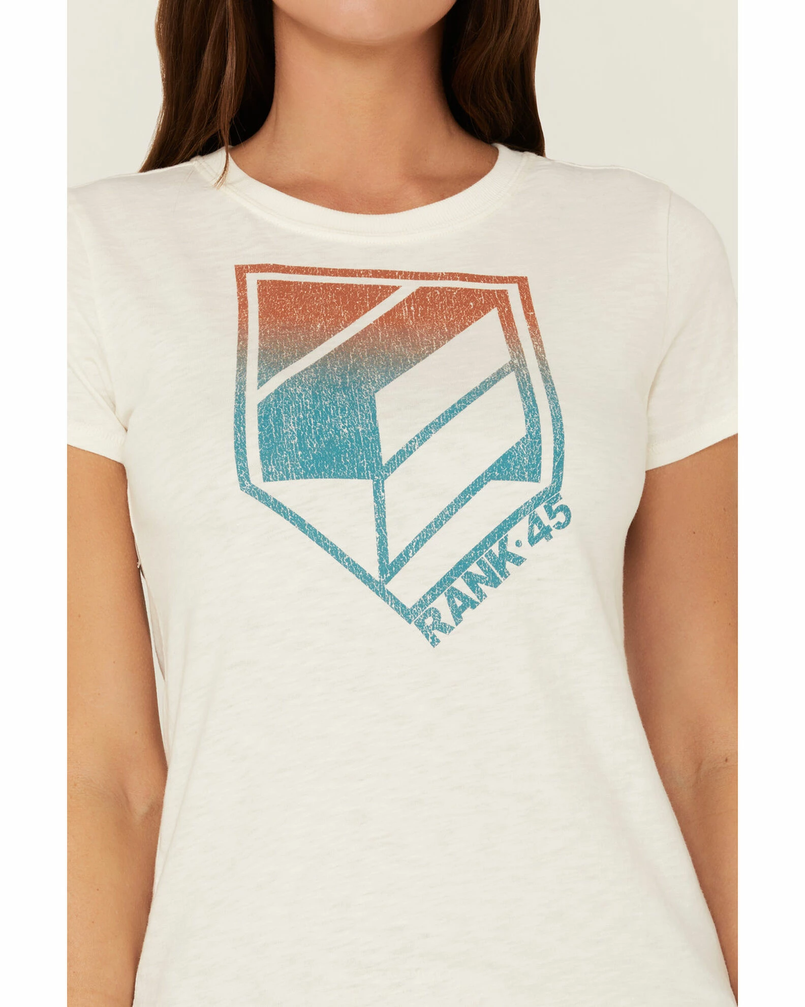 Rank 45 Women's Logo White Graphic Tee 4 Rank 45 Women's Logo White Graphic Tee - Image 2