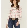 Rank 45 Women's Yarn Died Plaid Shirt White 1 Rank 45 Women's Yarn Died Plaid Shirt White -Rank 45 shop 2000358401 100 P1
