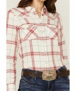 Rank 45 Women's Yarn Died Plaid Shirt White 9 Rank 45 Women's Yarn Died Plaid Shirt White -Rank 45 shop 2000358401 100 P3