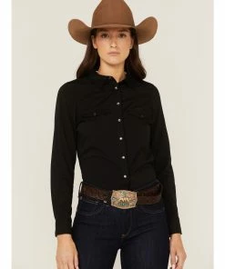 Rank 45 Women's Outdoor Vented York Riding Long Sleeve Snap Shirt Black 11 Rank 45 Women's Outdoor Vented York Riding Long Sleeve Snap Shirt Black -Rank 45 shop 2000358403 001 P1 1