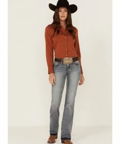 Rank 45 Women's Outdoor Riding Vented Yoke Long Sleeve Snap Shirt Rust Copper 10 Rank 45 Women's Outdoor Riding Vented Yoke Long Sleeve Snap Shirt Rust Copper -Rank 45 shop 2000358404 220 P3