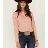 Rank 45 Women's Outdoor Vented Yoke Riding Snap Shirt Rust Copper -Rank 45 shop 2000358405 220 P1