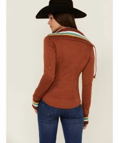 Rank 45 Women's Quilted Rust Copper Zip-Front Jacket  -Rank 45 shop 2000358408 220 P3