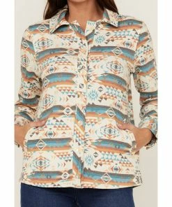 Rank 45 Rank45 Women's Quilted Multicolored Southwestern Shacket Blue -Rank 45 shop 2000358411 103 P3