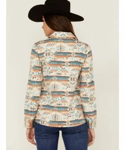 Rank 45 Rank45 Women's Quilted Multicolored Southwestern Shacket Blue -Rank 45 shop 2000358411 103 P4