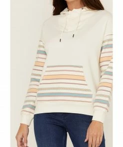 Rank 45 Women's Contrast Serape Sleeve Pullover Hoodie  Ivory -Rank 45 shop 2000358412 103 P3